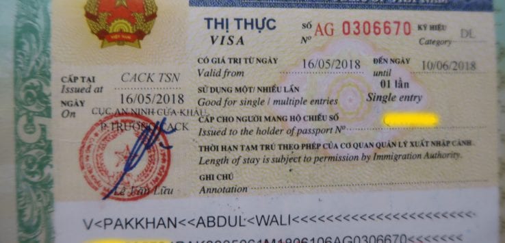Vietnam visa